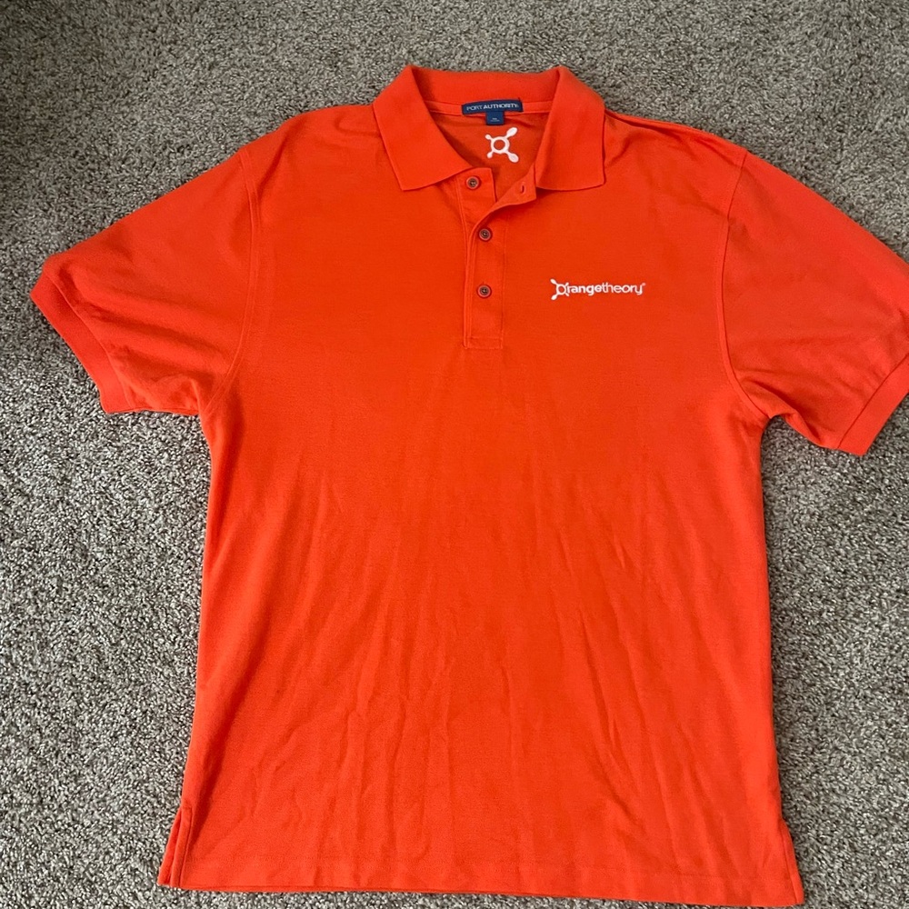 Orangetheory Men's Orange Polo Shirt